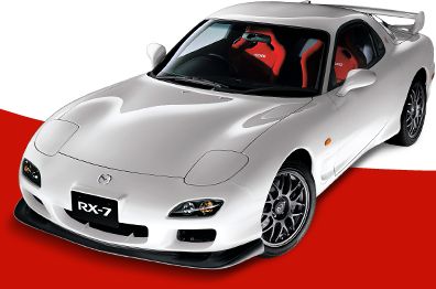 RX-7 RZ elevated frontal view